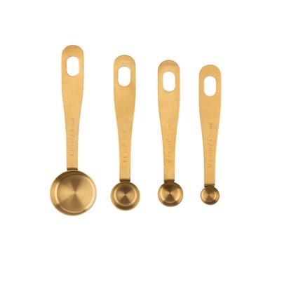Kitchen Pantry 4pc Brass Measuring Spoons